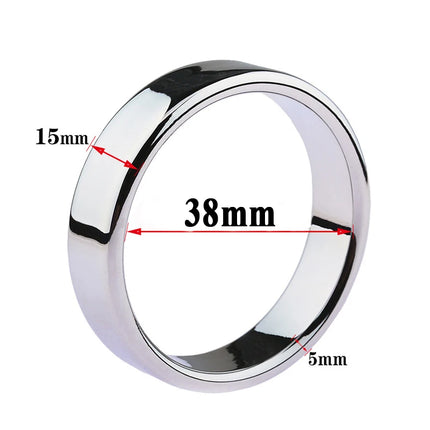 6 sizes Stainless Steel Male Penis Ring Ball Scrotum Stretcher Ejaculation Delay Metal Cock Rings BDSM Sex Toys For Men Cockring