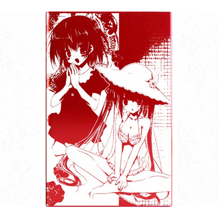 Animation Anime Derivatives Black Red Thin Slim Cigarette Case For Women Metal Aluminum Alloy Sliding Cigarette Box Man Custom
