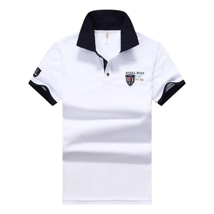 polo shirt men Summer new Men's short-sleeved polo shirt mens embroidery synthetic fiber Fabric youth casual business polo shirt