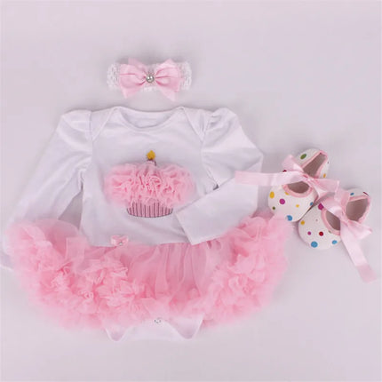 Baby girl Clothes elsa anna costume for Baby Infant Birthday Party Dress Tutus Newborn Jumpsuit Bebe Romper Little Girl Clothes