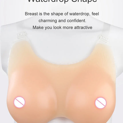 ONEFENG BTV One Piece Beautiful Silicone Fake Breast False Boobs for Cross Dresser Transgender 600-1200g/Pair