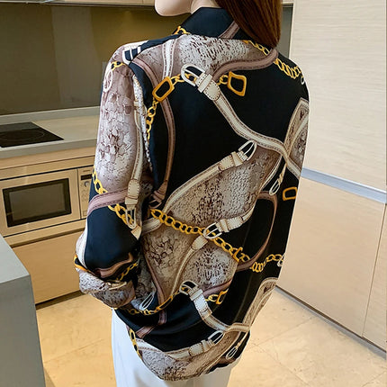 Fashion Printing Ladies Shirts Women's Blouses Spring Autumn Long Sleeve Shirts Tops Blusas Mujer