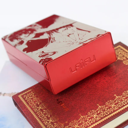 Animation Anime Derivatives Black Red Thin Slim Cigarette Case For Women Metal Aluminum Alloy Sliding Cigarette Box Man Custom
