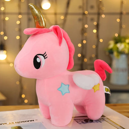 40CM Kawaii Standing Unicorn Plush Toys Stuffed Soft Lovely Animal Unicorn Horse Dolls Pillow Birthday Gift For Children Kids