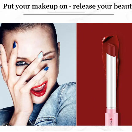 4-Lasting Stick Waterproof Lip Set - Long-Lasting Matte Lipstick with Transparent Finish - Perfect Valentine's Day Gift for Her