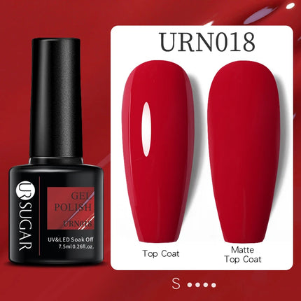 UR SUGAR 7.5ml Dark Wine Red Nail Gel Polish Autumn Gel Paint Nail Art Semi Permanent Nail Art Manicure Soak Off LED UV Nail Gel