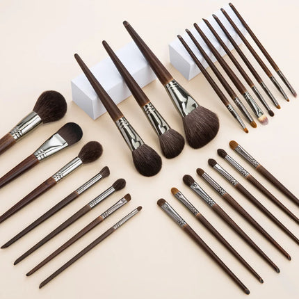 OVW Natural Goat Hair Makeup Brushes Set Professional Kit brocha maquillaje pedzle do makijazu blending smudging brush shader