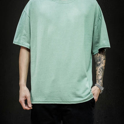 LEGIBLE 2025 Summer Men's T Shirt Casual Loose Cotton Short Sleeve T-Shirt Mens Top Tee shirt Men
