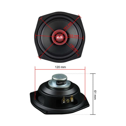 AIYIMA 2Pcs 5.25 Inch Hifi Full Range Speaker Units 4 8 Ohm 40W NdFeB Magnet Loudspaeker Home Theater Music Sound Speaker