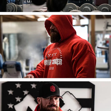 Men's Winter Wool Loose Coat Gym Singlets Sweatshirts Mens Fleece Hoodies Stringer Bodybuilding Fitness Casual Pullovers