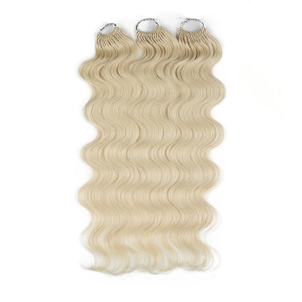 Magic Synthetic Hair Extensions 24inches 3PCS Body Wave Hair Bundles Ombre Blonde Color Tresses Fake Hair Accessories Cosplay