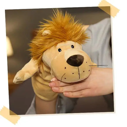 Stuffed Plush Animals Toys Hand Finger Story Puppet Kawaii Dolls Educational Baby Toys Lion Elephant Bunny Monkey Children GIft