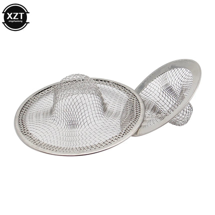 Stainless Steel Drains Kitchen Sink Strainers Bathroom Hair Filter Kitchen Bath Accessories Floor Drain Net Hair Blocking Filter