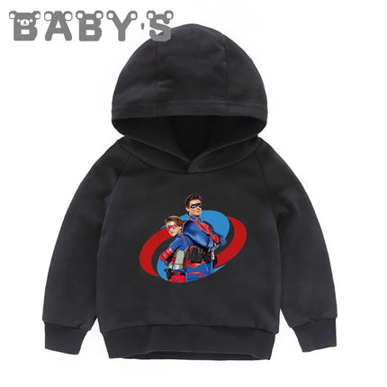 Henry Danger Funny TV Shows Kids Sweatshirts Children Casual Hooded Hoodies Baby Pullover Tops Girls Boys Autumn Clothes,KMT2308