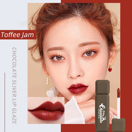 Chocolate Shape Matte Liquid Lipstick Waterproof Innovative Lovely Lip Glaze Velvet Lasting Lip Gloss Lip Makeup Tint Cosmetic