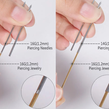 ZS Body Piercing Tool Kit 12-20G Disposable Professional Body Self Piercing Kits Clamp Gloves Tools Ear Lip Nose Navel Piercings