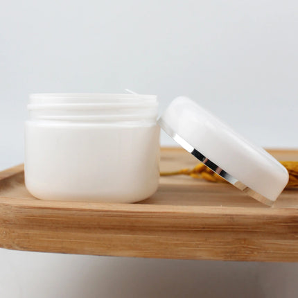 30Pcs/Pack 20g 30g 50g Cream Jar White Plastic Makeup Container Sample Cosmetics Box Empty Makeup Jar Pot Refillable Bottles