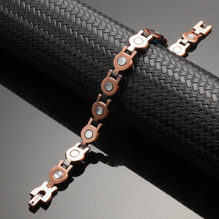 Oktrendy Natural Gem Stone Copper Magnetic Bangle Bracelet Women Pure Copper Magnetic Bracelet healing Chain Wristband