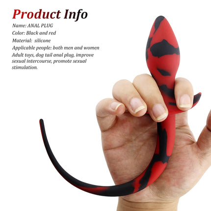 Leather Puppy Play Dog Glove Dog Paw Print Padded Fist Mitt Fetish BDSM Bondage Slave Roleplay Glove with Dog Tail Plug Sex Toys
