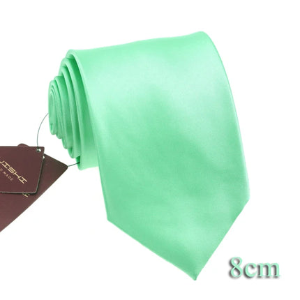 HUISHI 8CM 8 Styles Men's Solid Dark Blue Neck Tie 6cm Waterproof Jacquard Necktie Daily Wear Cravat Wedding Party For Men