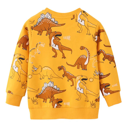 Jumping Meters New Arrivals Boys Girls Clothes Dinosaurs Print Autumn Spring Children's Clothes Hot Selling Kids Sweaters Tops
