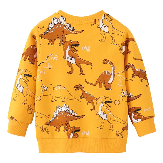 Jumping Meters New Arrivals Boys Girls Clothes Dinosaurs Print Autumn Spring Children's Clothes Hot Selling Kids Sweaters Tops