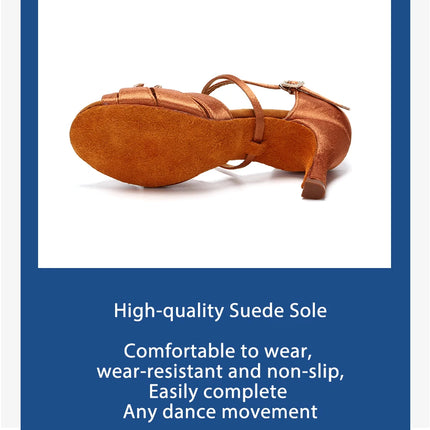 SWDZM Ballroom Women Latin Dance Shoes Modern Pole Dance Shoes Salsa Tango High Heel Adjustable Latin Shoes For Girls Ladies