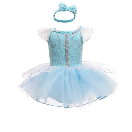 Baby Romper TUTU Dress With Headband Infant Baby Princess Girl Clothes Size 3-18M Cute Design Baby Dress Party Costumes