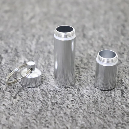 Silver Aluminum Alloy Cigarette Box Waterproof Cigarete Case Pill Toothpick Capsule Cigarette Accessory Mens Gift Gadgets