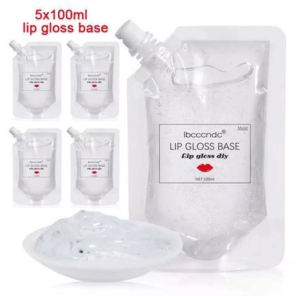 Non-stick Clear Lip Gloss Base Lipstick Lip Gloss Base Gel Moisturizing Matte Lip Glaze Material Odorless for DIY