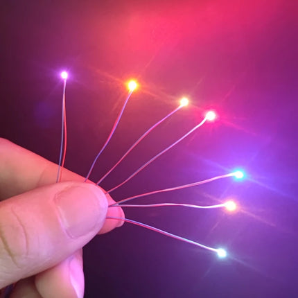 5pcs Pre-wired #0402 Smd Led Model,30cm Connection Wires hobby Model Kit for Gundam Lighting with Free 1pc Battery Box