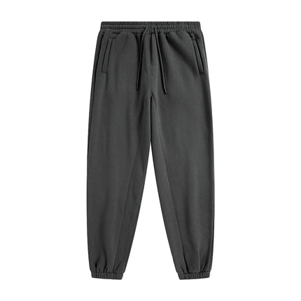 ZODF Trendy Men 345gsm Fleece Sweatpant Unisex Solid Color Loose Retro Hip Hop Winter Joggers Pants Brand Clothes HY0005