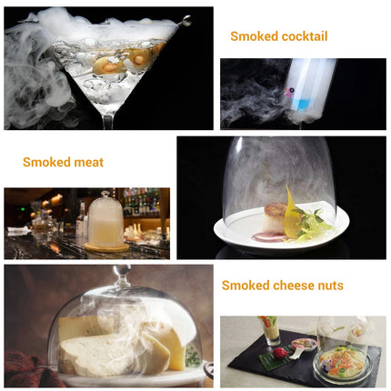 BORUiT Smoker Infuser Portable Molecular Cuisine Smoking Food Cold Smoke Generator Meat Burn Cooking for BBQ Grill Cocktails