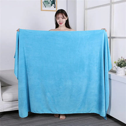 100X200cmSuper thick Microfiber Bath Towels – Super Absorbent, Soft, Fast Drying and Oversized Bath Lines Multip  Grey towel