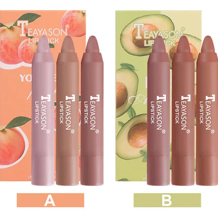 3pcs/set Velvet Matte Lipsticks Set Long Lasting Waterproof Sexy Red Nude Lip Stick Tint Pen Natural Makeup Beauty Cosmetic