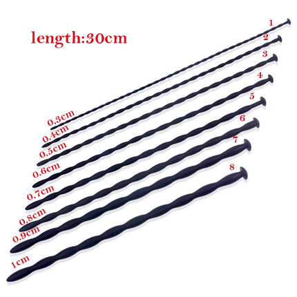 4ps/Set Long Silicone Plug Penis Sounding Urethral Plug Beads Dilator Penis Insertion Plug Urethral Sounds Sex Toys For Men