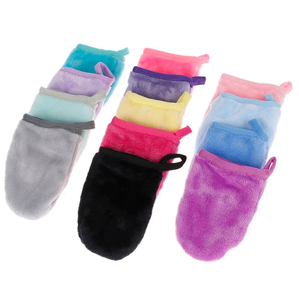 Reusable Makeup Remover Glove Microfiber Facial Cleaning Glove Soft Face Cleaner Towel Pads Face Deep Cleaning Skin Care Tools