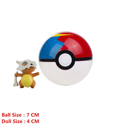 Pokemon Pokeball With Cartoon Movie Anime Figure Pikachu Charmander Eevee Squirtle Vulpix Quality Pet Action Model Toys Gifts