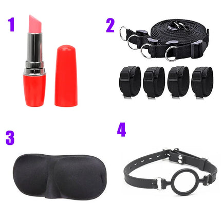 Electric Shock Vagina Pen Labia Clips Nipple Clamp Bdsm Bondage Clit Stimulator Set Restraint Strap Mouth Gag Vibrator Sex Toys