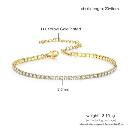 Iced Out 4MM Zircon Tennis Anklet Bracelet for Women Dazzling Bracelet on The Leg Chain Sexy Decoration on Foot Fashion Jewelry