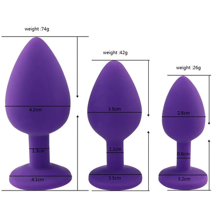 3 Size Soft Silicone Anal Plug Sex Toys for Women Men Erotic Bullet Anal Plug Bullet Gay Sex Toys for Adults Toys