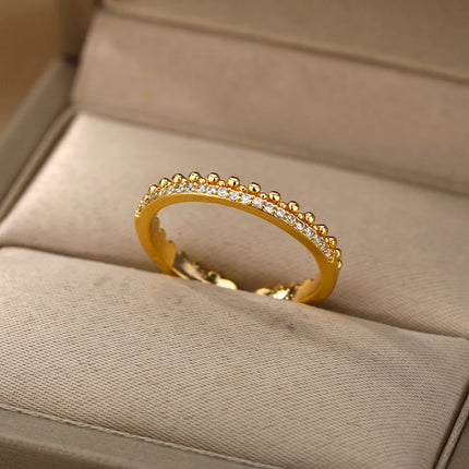 2025 Korean Fashion Adjustable Stainless Steel Rings For Women Simple Engagement Wedding Rings Fashion Jewelry Accessories Gift