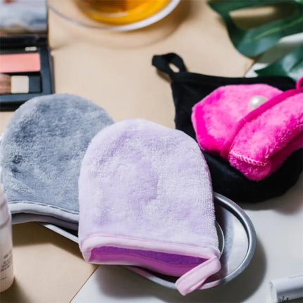 Reusable Makeup Remover Glove Microfiber Facial Cleaning Glove Soft Face Cleaner Towel Pads Face Deep Cleaning Skin Care Tools