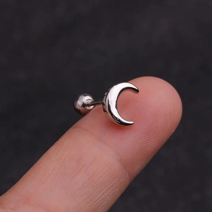 1PC Gold/Silver Color New Design Cz Curved Bar Cartilage Earring Conch Piercing Helix Stud Ear Piercing Jewelry