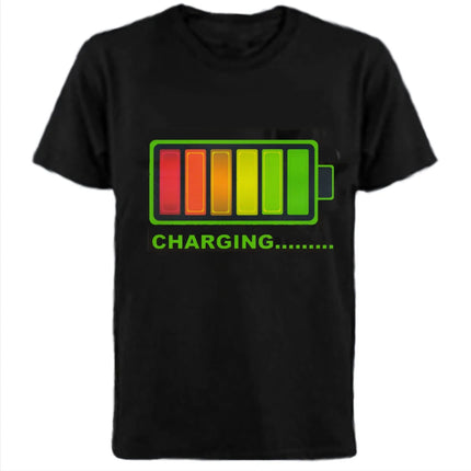 Popular Sound Active Equalizer EL T-shirt Equalizer Light Up Down LED T-shirt Flashing Music Activated LED T-shirts Men Women Tee