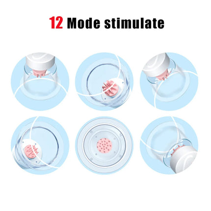 Electric Pump Breast Enlargement Automatic Rotating Sucking Vibrators For Women Nipple Sucker Clit Licks Vaginal Pumping Sex Toy