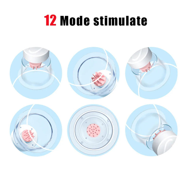 Electric Pump Breast Enlargement Automatic Rotating Sucking Vibrators For Women Nipple Sucker Clit Licks Vaginal Pumping Sex Toy