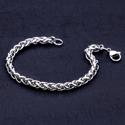 Width 4/5/6MM stainless steel keel chain bracelet fashion men's bracelet hip-hop rock jewelry party gift wholesale price