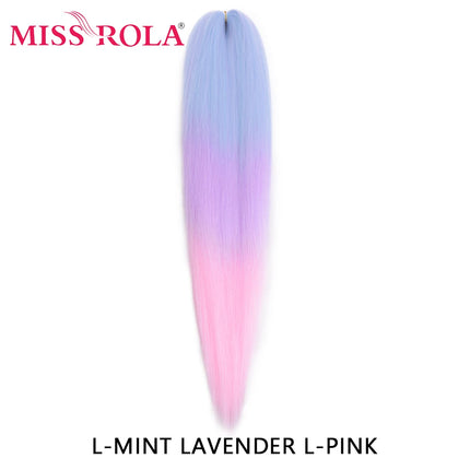 Miss Rola Synthetic 26 Inches 75g Kanekalon Hair Wholesale Bulk Braid Hair Extension Pre Stretched Pink Blonde Twist Jumbo Braid