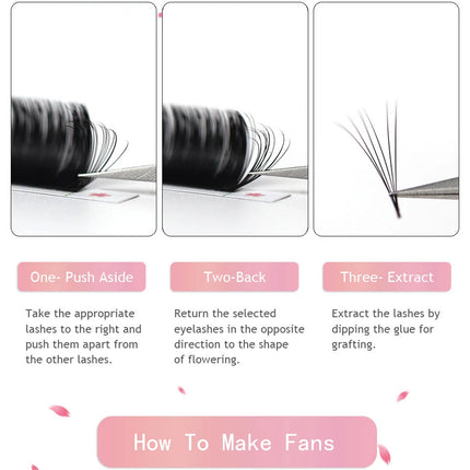 AGUUD Easy Fan Lashes Auto Bloom Individual Eyelash Extension C CC D DD Faux Mink Multi Volume Lash Extensions Makeup Lash